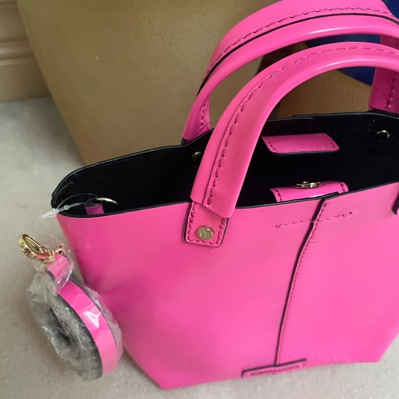BCBGMAXAZRIA mini sienna tote bag purse neon pink BRAND NEW WITH TAGS - Picture 3 of 4